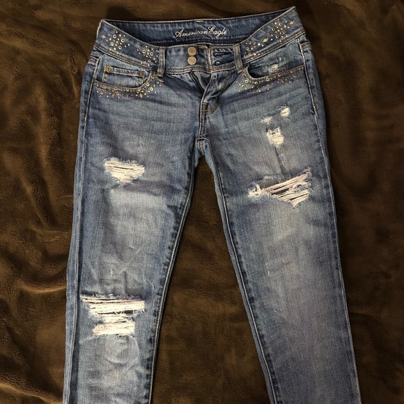 American Eagle Outfitters Distressed Skinny Jeans - Picture 2 of 4